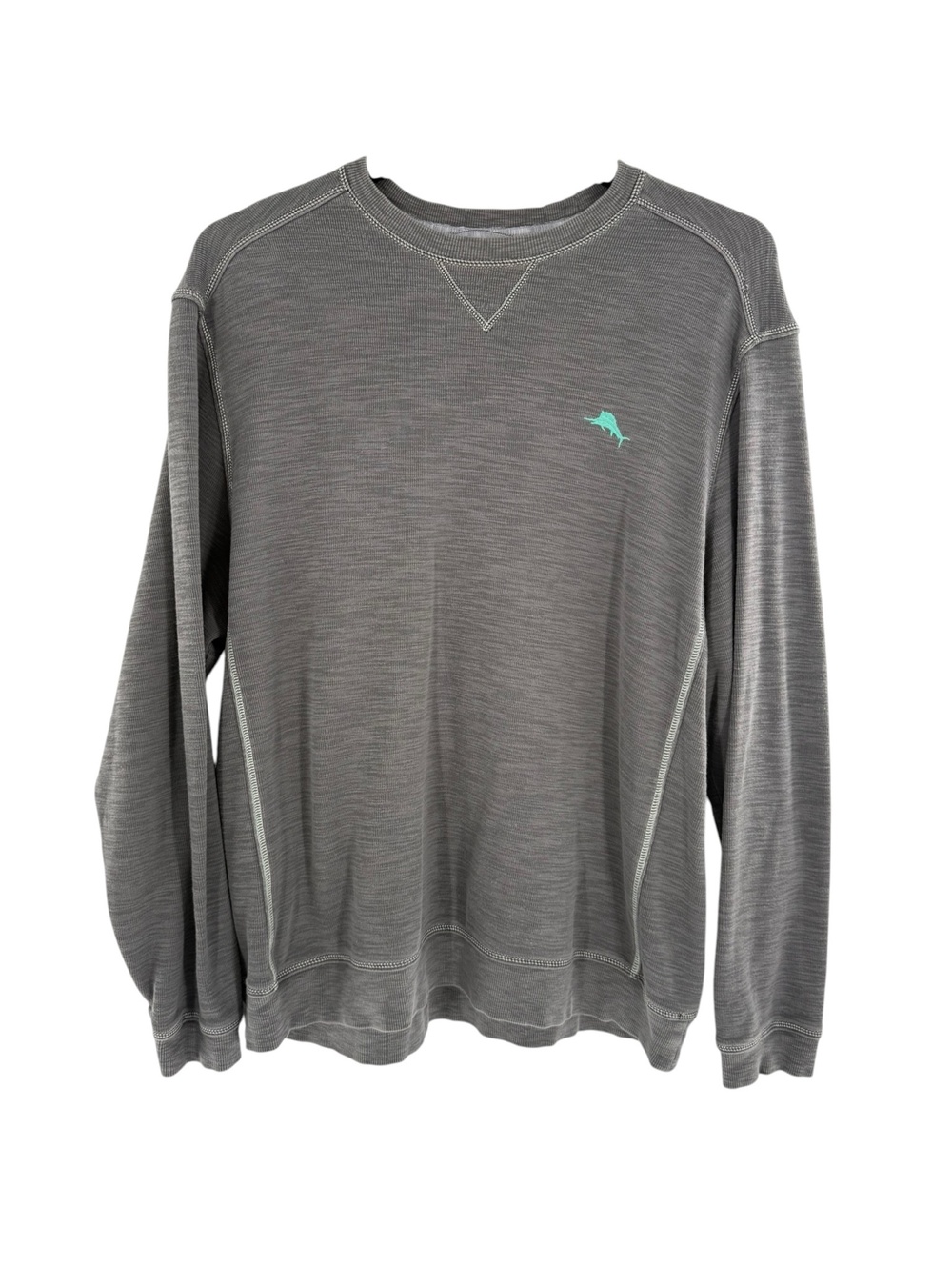 Tommy Bahama Sweatshirt Mens XL Gray Crewneck Pullover Pima Cotton Logo